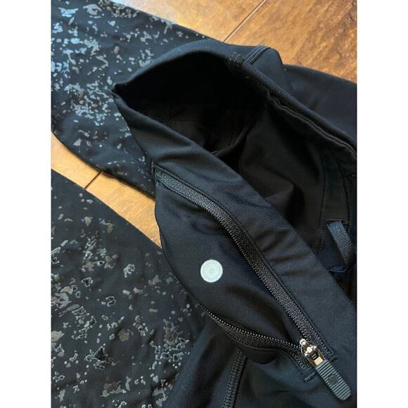 Lululemon 6 Speed Wunder Tight 28" *Speckle Shine Black / Deep Coal / Silver - Picture 2 of 5